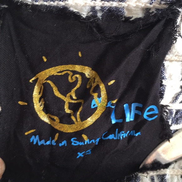 Blue Life Blue/White Straps Bell Sleeves Top - Picture 10 of 11